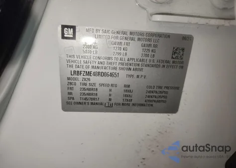2024 Buick Envision Preferred from USA, damaged, VIN LRBFZME48RD064651